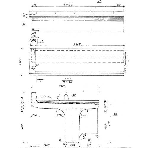 Балка ребристая Б165 К4-М1 3.501.1-146